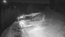 Modrá sjezdovka - dojezd k lanové dráze