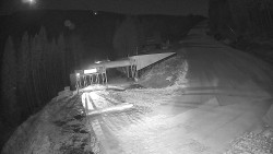 Modrá sjezdovka - dojezd k lanové dráze