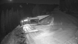 Modrá sjezdovka - dojezd k lanové dráze