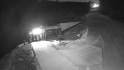 Modrá sjezdovka - dojezd k lanové dráze