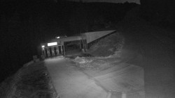 Modrá sjezdovka - dojezd k lanové dráze