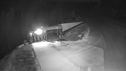 Modrá sjezdovka - dojezd k lanové dráze