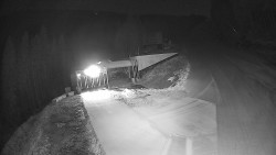 Modrá sjezdovka - dojezd k lanové dráze