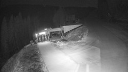 Modrá sjezdovka - dojezd k lanové dráze