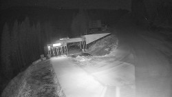 Modrá sjezdovka - dojezd k lanové dráze