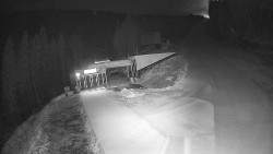 Modrá sjezdovka - dojezd k lanové dráze