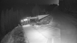 Modrá sjezdovka - dojezd k lanové dráze