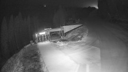 Modrá sjezdovka - dojezd k lanové dráze