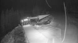 Modrá sjezdovka - dojezd k lanové dráze