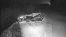 Modrá sjezdovka - dojezd k lanové dráze