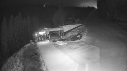 Modrá sjezdovka - dojezd k lanové dráze