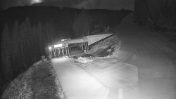 Modrá sjezdovka - dojezd k lanové dráze