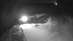 Modrá sjezdovka - dojezd k lanové dráze