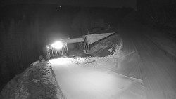 Modrá sjezdovka - dojezd k lanové dráze