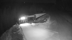 Modrá sjezdovka - dojezd k lanové dráze