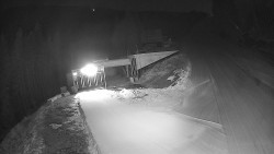 Modrá sjezdovka - dojezd k lanové dráze