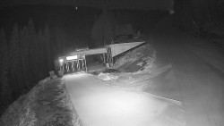 Modrá sjezdovka - dojezd k lanové dráze