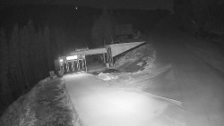 Modrá sjezdovka - dojezd k lanové dráze