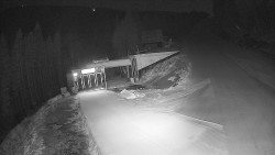 Modrá sjezdovka - dojezd k lanové dráze