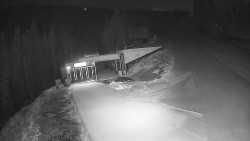 Modrá sjezdovka - dojezd k lanové dráze