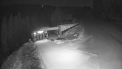 Modrá sjezdovka - dojezd k lanové dráze