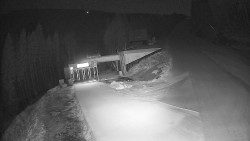 Modrá sjezdovka - dojezd k lanové dráze