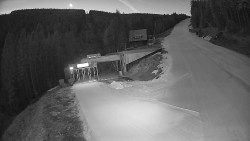 Modrá sjezdovka - dojezd k lanové dráze