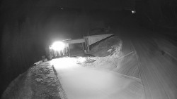 Modrá sjezdovka - dojezd k lanové dráze