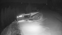 Modrá sjezdovka - dojezd k lanové dráze