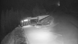 Modrá sjezdovka - dojezd k lanové dráze