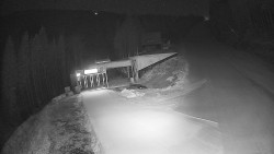 Modrá sjezdovka - dojezd k lanové dráze