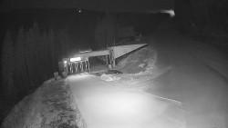 Modrá sjezdovka - dojezd k lanové dráze