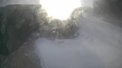 Modrá sjezdovka - dojezd k lanové dráze