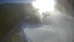 Modrá sjezdovka - dojezd k lanové dráze