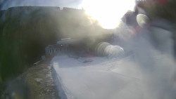 Modrá sjezdovka - dojezd k lanové dráze