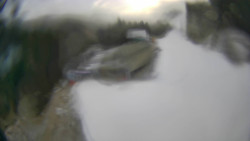 Modrá sjezdovka - dojezd k lanové dráze