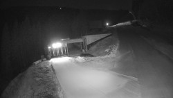 Modrá sjezdovka - dojezd k lanové dráze