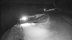 Modrá sjezdovka - dojezd k lanové dráze