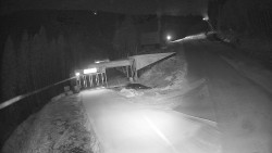 Modrá sjezdovka - dojezd k lanové dráze