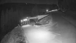 Modrá sjezdovka - dojezd k lanové dráze