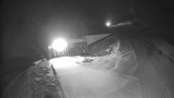 Modrá sjezdovka - dojezd k lanové dráze