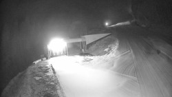 Modrá sjezdovka - dojezd k lanové dráze