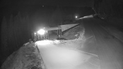 Modrá sjezdovka - dojezd k lanové dráze