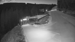 Modrá sjezdovka - dojezd k lanové dráze