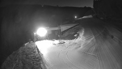 Modrá sjezdovka - dojezd k lanové dráze