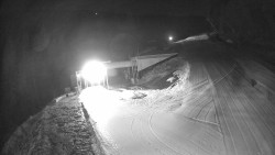 Modrá sjezdovka - dojezd k lanové dráze