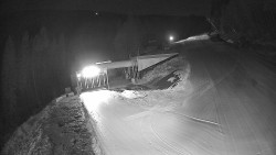 Modrá sjezdovka - dojezd k lanové dráze