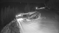 Modrá sjezdovka - dojezd k lanové dráze