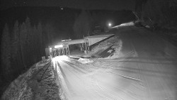 Modrá sjezdovka - dojezd k lanové dráze