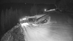 Modrá sjezdovka - dojezd k lanové dráze